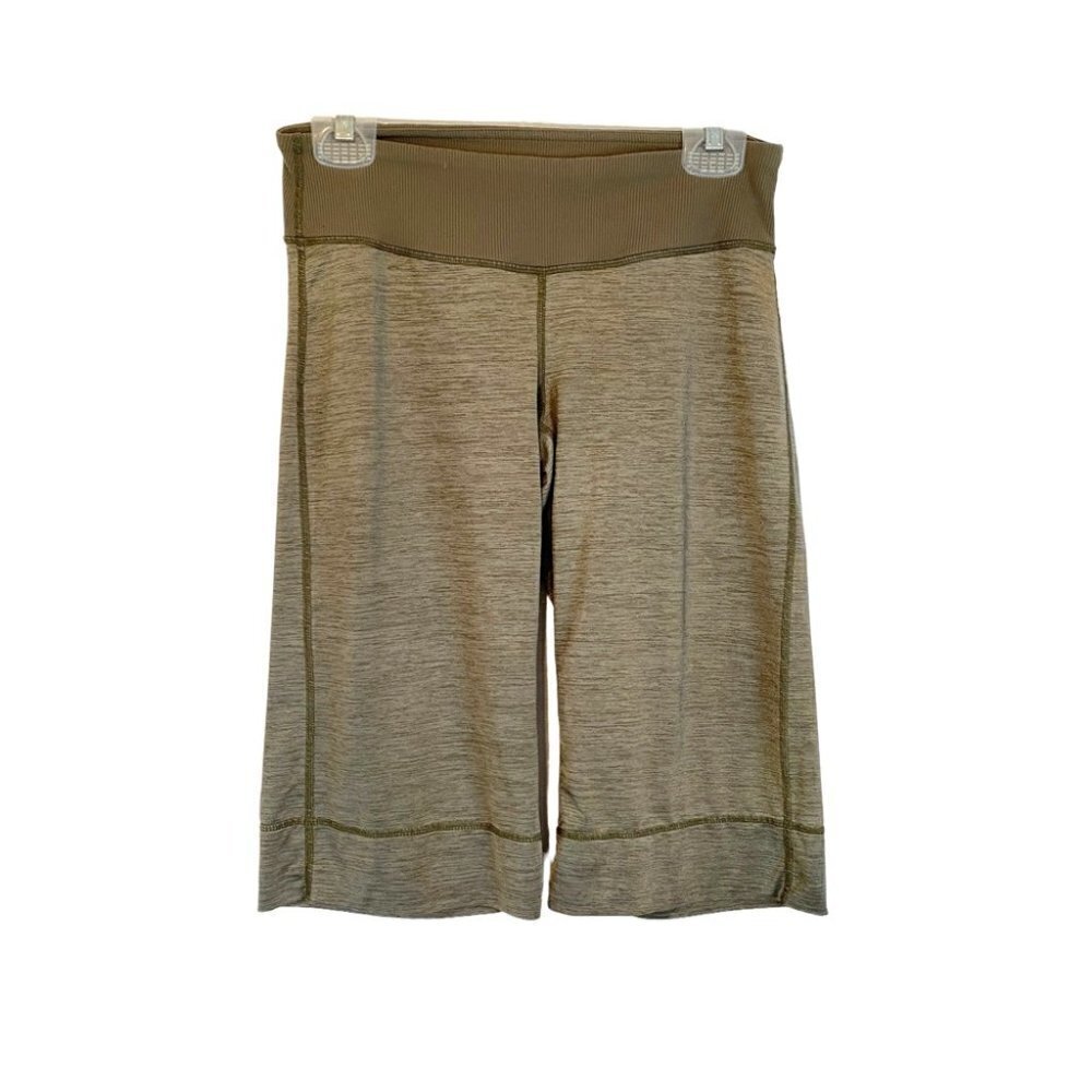 Lululemon Flow and Go Crop  Ladies 4 Heathered Moss Green